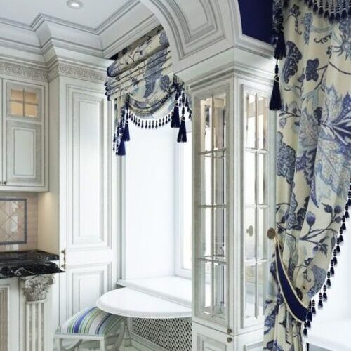 Traditional curtains and drapery