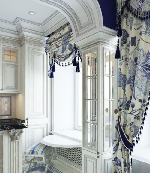 Traditional curtains and drapery